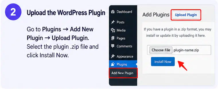 Upload the WordPress Plugin