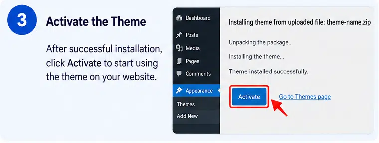 Activate the Theme