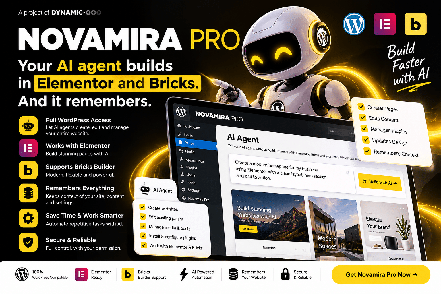 Novamira Pro – Full WordPress Access for AI Agents
