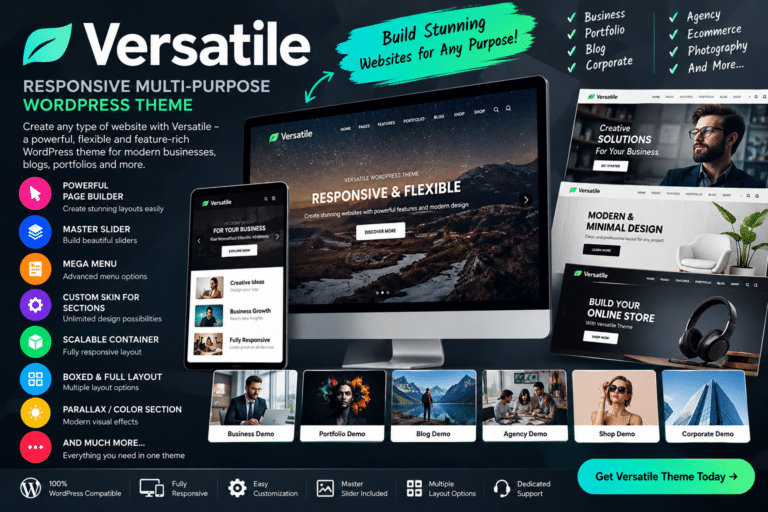 Versatile – Responsive Multi-Purpose WordPress Theme