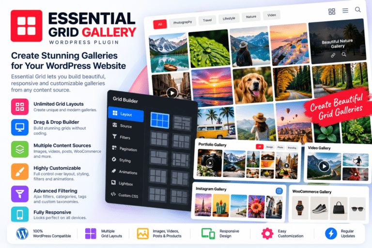 Essential Grid Gallery – WordPress Gallery & Grid Plugin