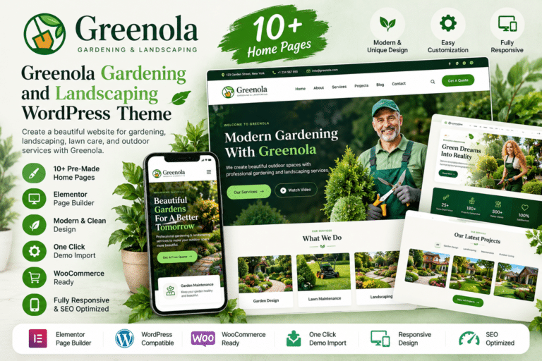 Greenola – Gardening & Landscaping WordPress Theme