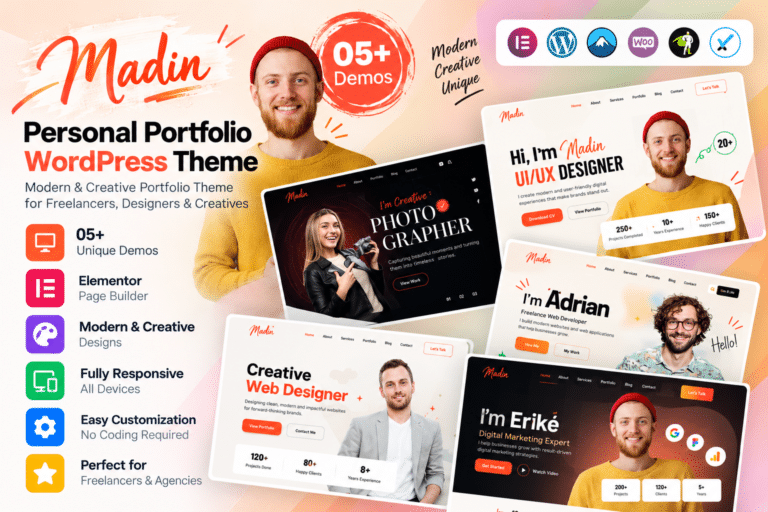 Madin – Personal Portfolio WordPress Theme
