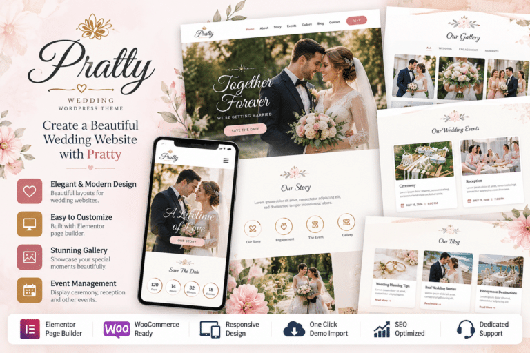 Pratty – Wedding WordPress Theme