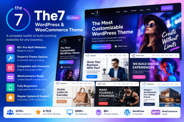 The7 – Multipurpose WordPress & WooCommerce Theme